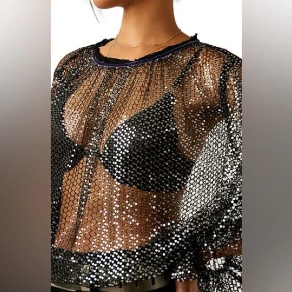 Free People Tops - Free People Sparks Fly Top / Black Combo NWT (S)